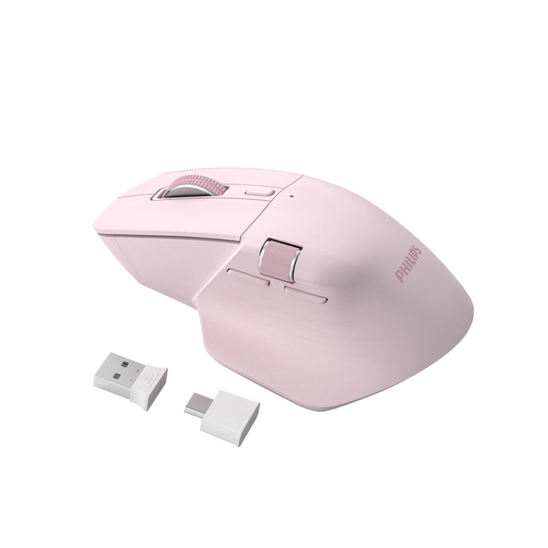 Philips SPK7858 Bluetooth 5.0 4000DPI Şarjlı Sessiz Hızlı Kaydırma Kablosuz Mouse Pembe - 2