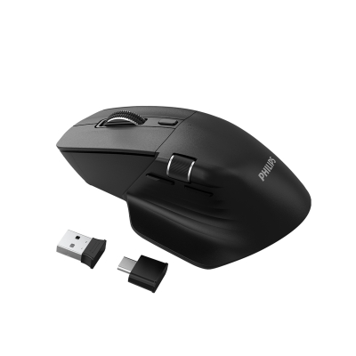 Philips SPK7858 Bluetooth 5.0 4000DPI Şarjlı Sessiz Hızlı Kaydırma Kablosuz Mouse Siyah - 2