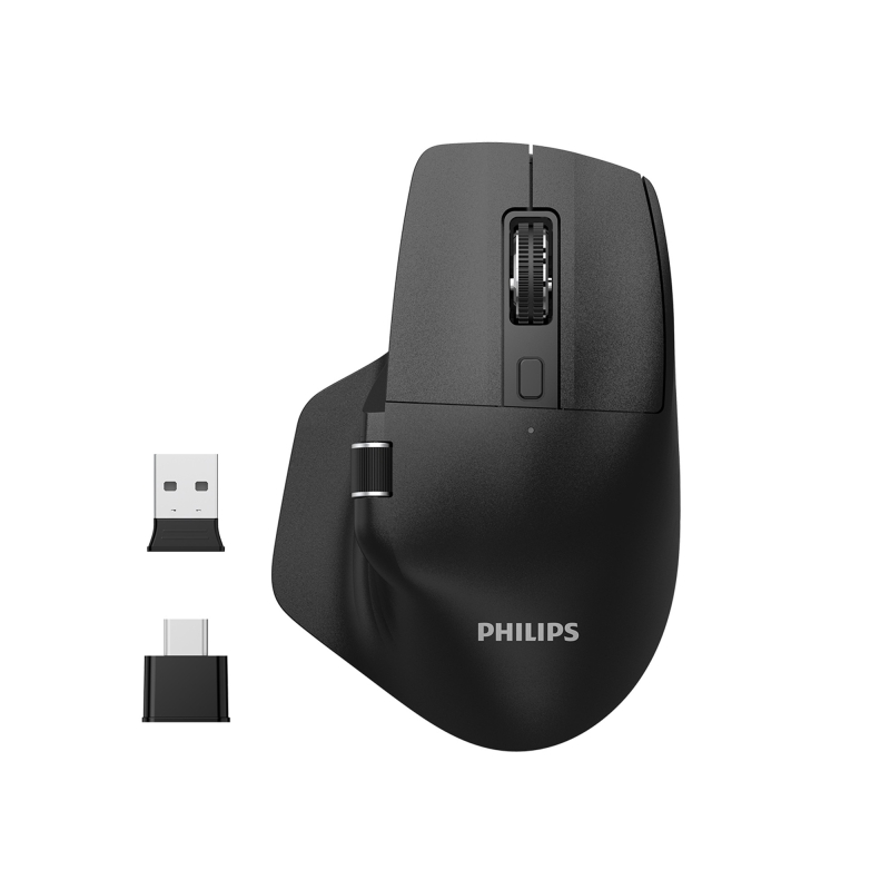 Philips SPK7858 Bluetooth 5.0 4000DPI Şarjlı Sessiz Hızlı Kaydırma Kablosuz Mouse Siyah - 1