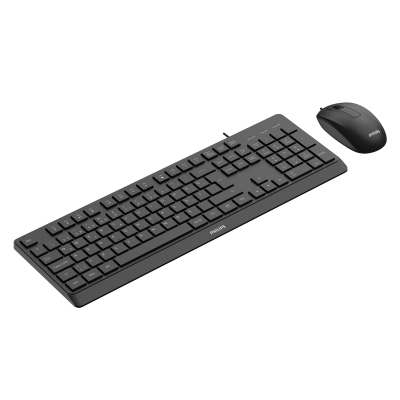 Philips SPT6238 USB Kablolu Multimedia Sessiz Türkçe Q Klavye Mouse Seti Siyah - 4