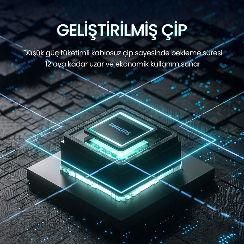 Philips SPT6318 2.4GHz Kablosuz Multimedia Sessiz Türkçe Q Klavye Mouse Seti Siyah - 6