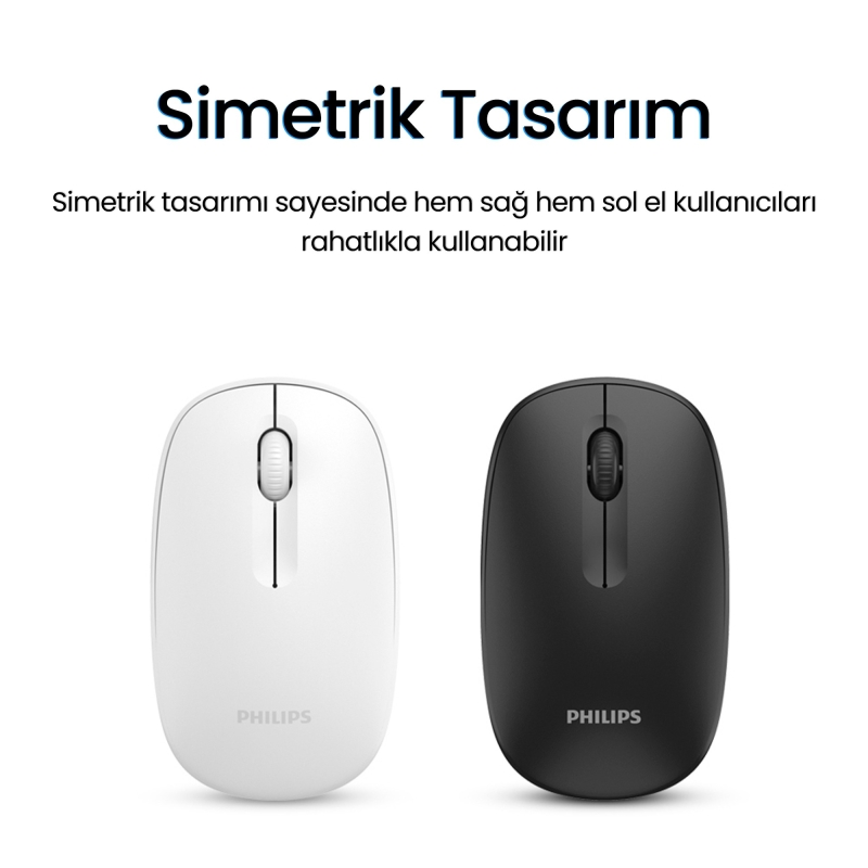Philips SPT6318 2.4GHz Kablosuz Multimedia Sessiz Türkçe Q Klavye Mouse Seti Siyah - 4