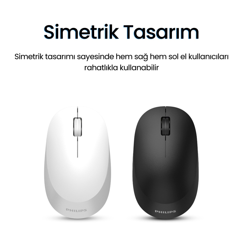 Philips SPT6407 Bluetooth 5.0 ve 2.4GHz Kablosuz Sessiz Türkçe Q Klavye Mouse Seti Siyah - 4