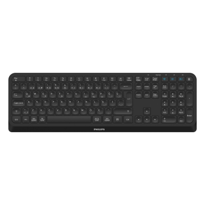 Philips SPT6407 Bluetooth 5.0 ve 2.4GHz Kablosuz Sessiz Türkçe Q Klavye Mouse Seti Siyah - 8
