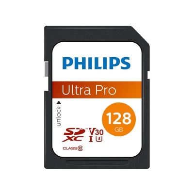 Philips Ultra Pro 128GB SDXC UHS-I U3 V30 Class10 Hafıza Kartı - Philips