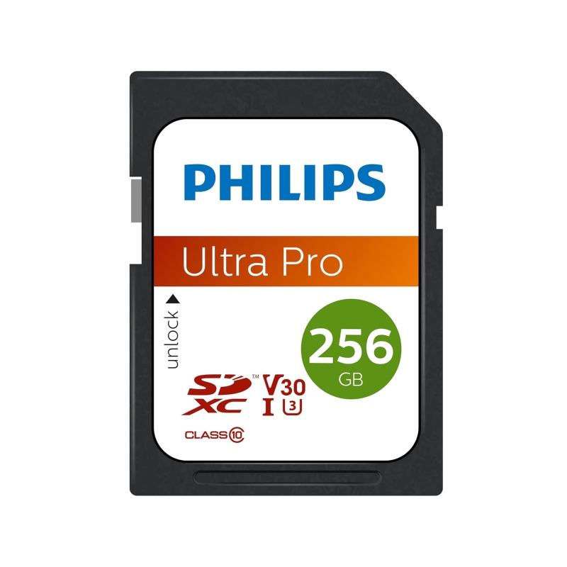 Philips Ultra Pro 256GB SDXC UHS-I U3 V30 Class10 Hafıza Kartı - 1