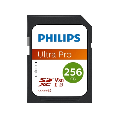 Philips Ultra Pro 256GB SDXC UHS-I U3 V30 Class10 Hafıza Kartı - Philips