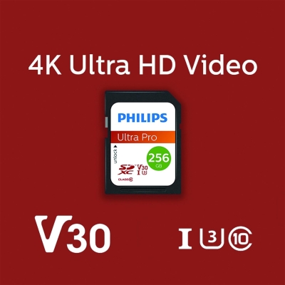 Philips Ultra Pro 256GB SDXC UHS-I U3 V30 Class10 Hafıza Kartı - 3