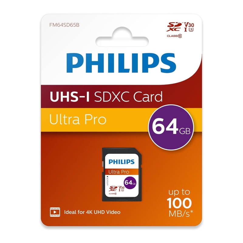 Philips Ultra Pro 64GB SDXC UHS-I U3 V30 Class10 Hafıza Kartı - 2