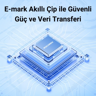 Rocoren 100W Type-C to Type-C RGB Aydınlatmalı Örgülü Şarj ve Data Kablosu 1 Metre - 5