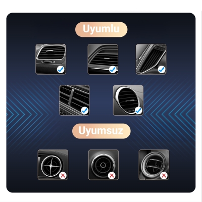 Rocoren 15W Kablosuz Şarj Destekli Magsafe Uyumlu RGB Işıklı Araç içi Telefon Tutucu - 7