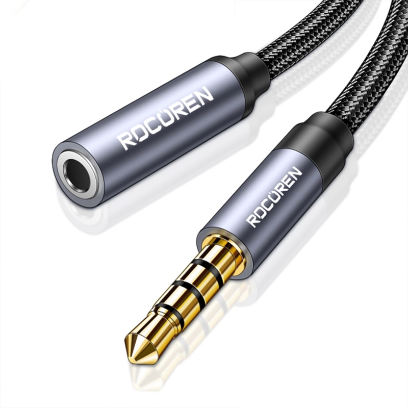Rocoren 3.5mm Hi-Fi TRRS Jack Aux Ses Uzatma Kablosu 1 Metre - 1