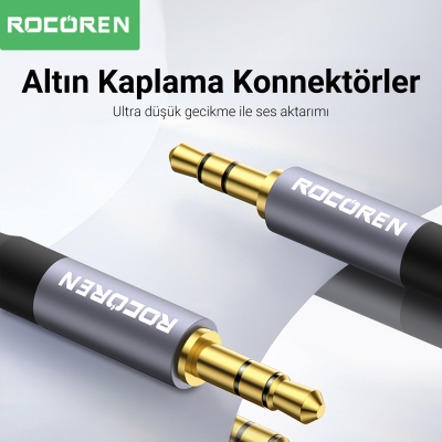 Rocoren 3.5mm Hi-Fi TRS AUX Ses Kablosu 50 CM - 2