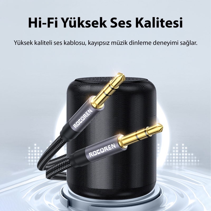 Rocoren 3.5mm Hi-Fi TRS AUX Ses Kablosu 5 Metre - 2