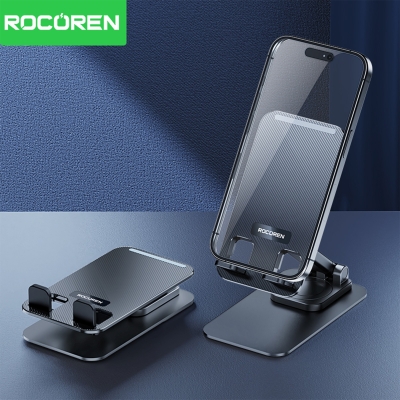 Rocoren 360° Dönebilen Katlanabilir Yükseklik ve Eğim Ayarlı Telefon Tutucu Stand - 2