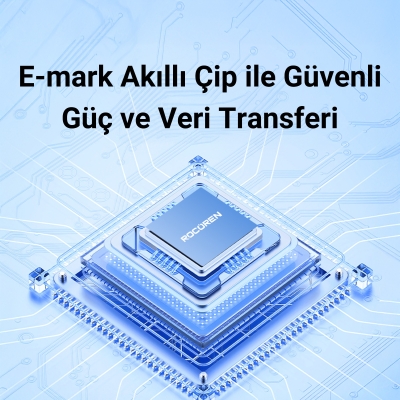 Rocoren 60W Type-C to Type-C RGB Aydınlatmalı Örgülü Şarj ve Data Kablosu 50 CM - 5