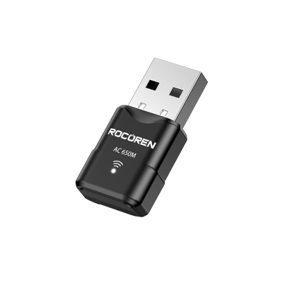 Rocoren 650 Mbps 2.4 & 5GHz Dual Band USB WiFi Adaptör - Rocoren