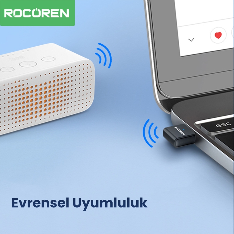 Rocoren Bluetooth 5.3 Mini Dongle Nano USB Adaptör - 4