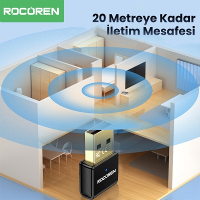 Rocoren Bluetooth 5.3 Mini Dongle Nano USB Adaptör - 5