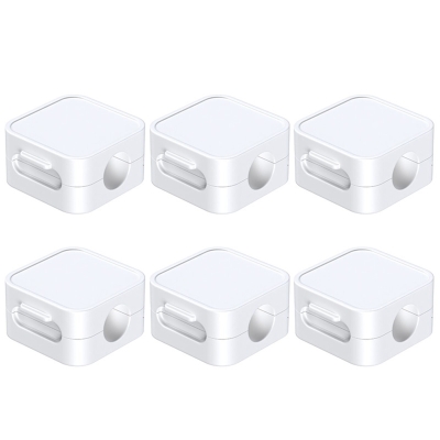 Rocoren Manyetik Kablo Düzenleyici ve Tutucu Klips Seti Beyaz - 1