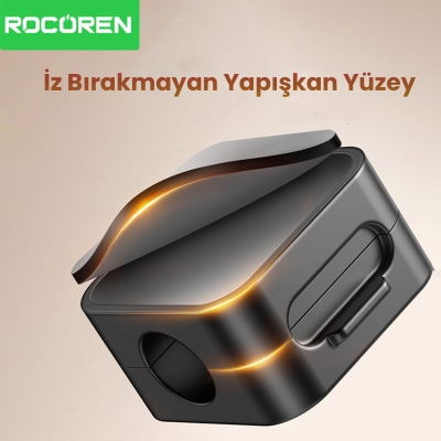 Rocoren Manyetik Kablo Düzenleyici ve Tutucu Klips Seti Siyah - 2