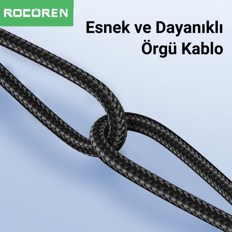 Rocoren Type-C to 3.5mm Jack AUX Hi-Fi DAC Ses Kablosu 3 Metre - 6