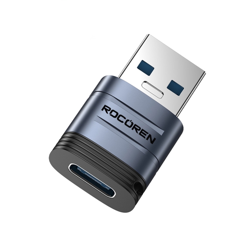 Rocoren USB 3.2 Gen1 Erkek to Type-C Dişi OTG Çevirici Dönüştürücü Adaptör - 1