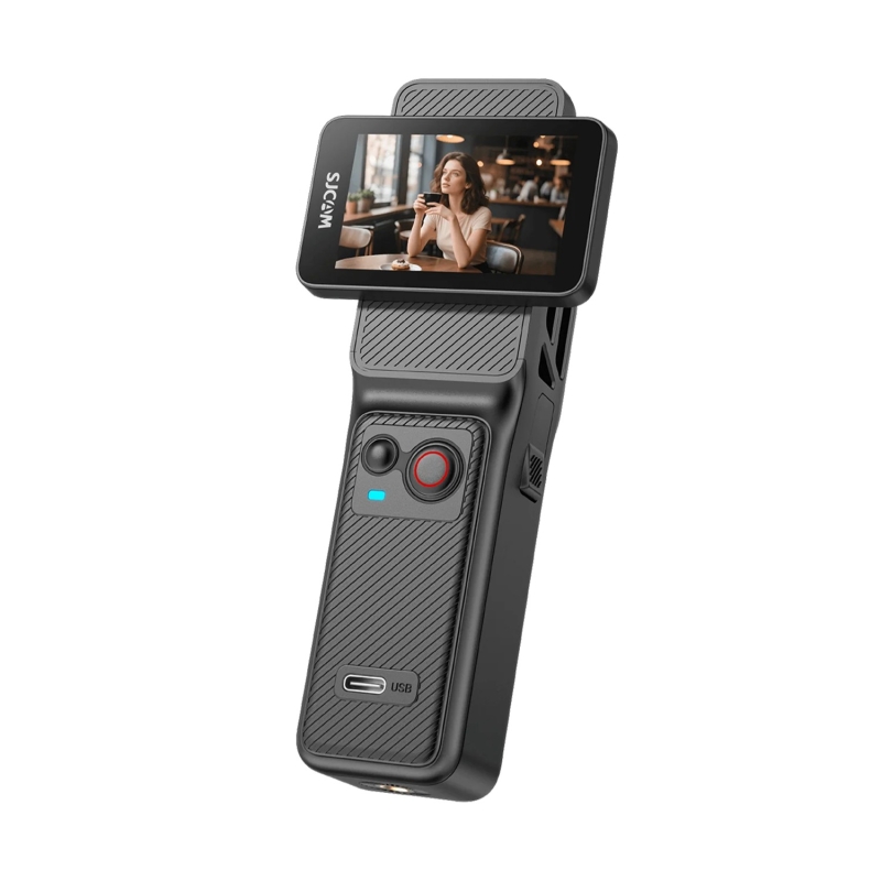 SJCAM C400 Pocket 4K UHD 3'ü 1 Arada Titreşim Engelleme Çift Ekranlı Vlog Aksiyon Kamerası - 8