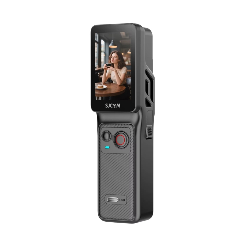 SJCAM C400 Pocket 4K UHD 3'ü 1 Arada Titreşim Engelleme Çift Ekranlı Vlog Aksiyon Kamerası - 1