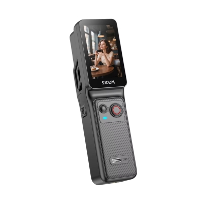 SJCAM C400 Pocket 4K UHD 3'ü 1 Arada Titreşim Engelleme Çift Ekranlı Vlog Aksiyon Kamerası - 9