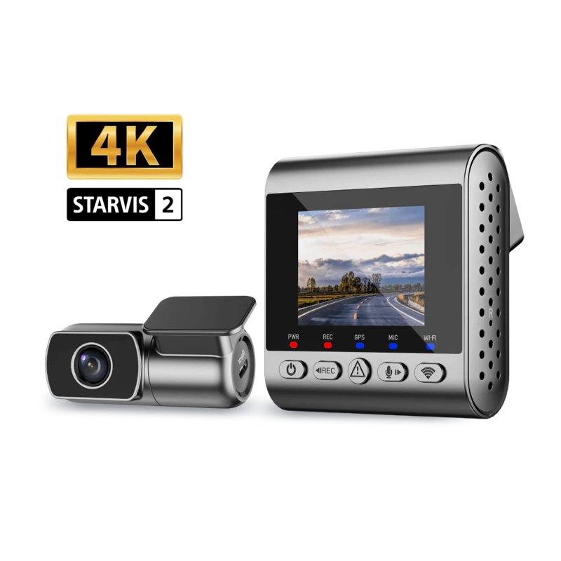 SJCAM M60 2 Kameralı Ön+Arka 4K+FHD HDR Sony Starvis 2 Sensörlü WiFi GPS'li Araç Kamerası - 1
