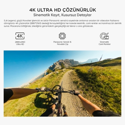 SJCAM SJ6 Legend 4K Orjinal Lisanslı Aksiyon Kamera Gri - 3