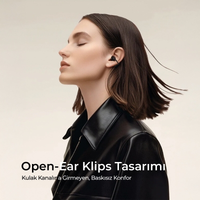 Soundpeats Air Clip Open-Ear ENC OWS Bluetooth 5.4 Kablosuz Kulaklık Siyah - 2