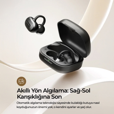 Soundpeats Air Clip Open-Ear ENC OWS Bluetooth 5.4 Kablosuz Kulaklık Siyah - 3