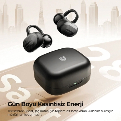 Soundpeats Air Clip Open-Ear ENC OWS Bluetooth 5.4 Kablosuz Kulaklık Siyah - 6