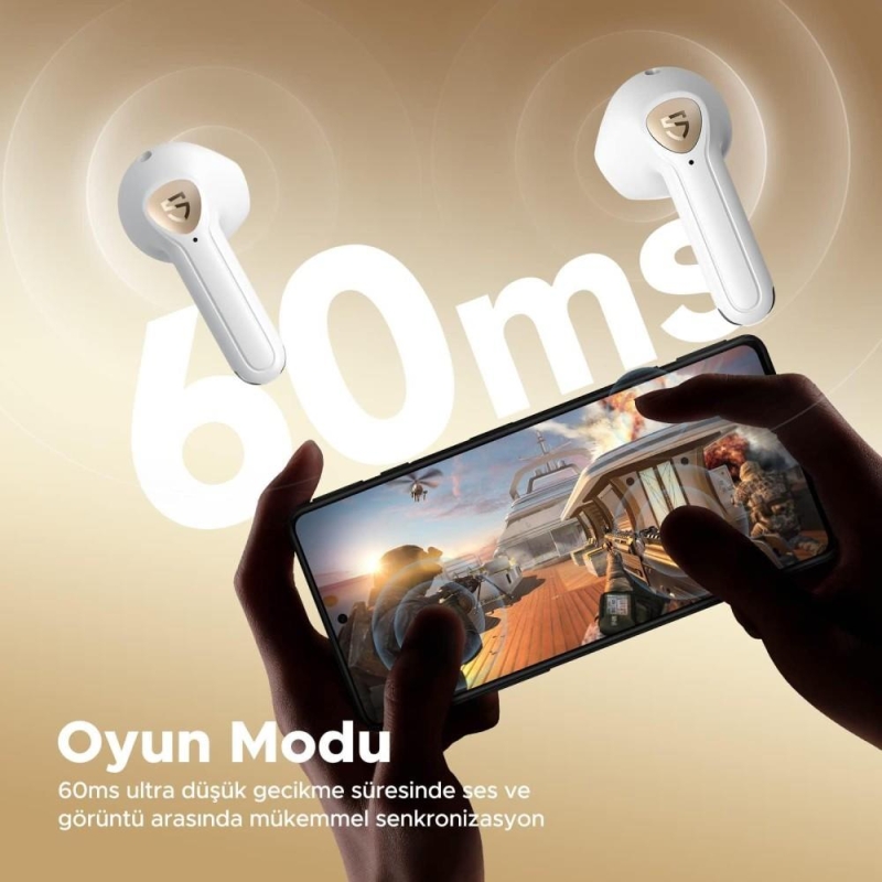 Soundpeats Air3 Deluxe Hs 5.3 Hi-Res LDAC Kablosuz Kulak içi Bluetooth Kulaklık Beyaz - 4