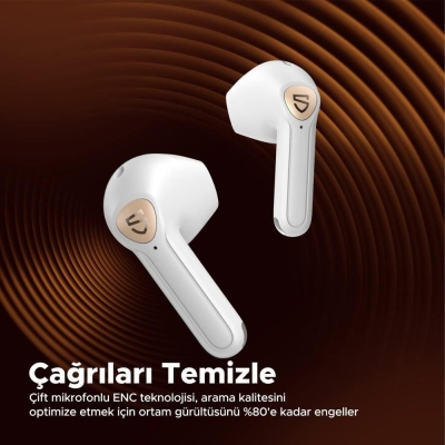 Soundpeats Air3 Deluxe Hs 5.3 Hi-Res LDAC Kablosuz Kulak içi Bluetooth Kulaklık Beyaz - 2
