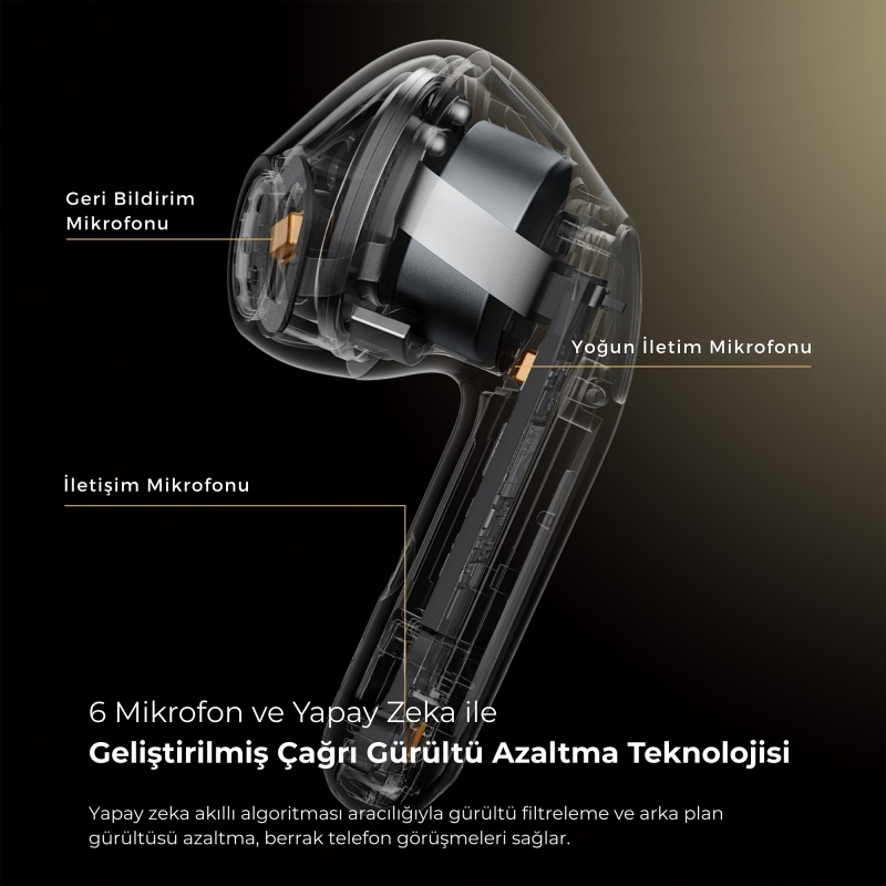 Soundpeats Air4 ANC aptX BT 5.3 TWS Kablosuz Bluetooth Kulaklık Siyah - 2