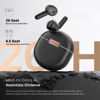 Soundpeats Air4 ANC aptX BT 5.3 TWS Kablosuz Bluetooth Kulaklık Siyah - 8
