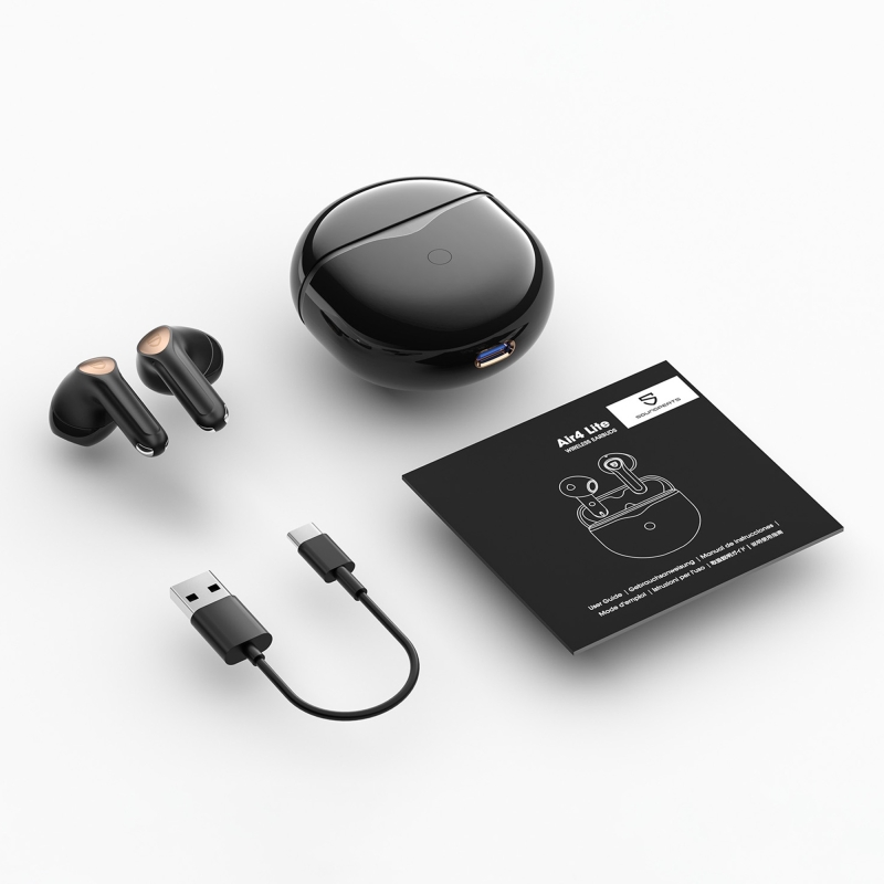 Soundpeats Air4 Lite Hi-Res LDAC TWS Kablosuz Bluetooth Kulaklık Siyah - 10