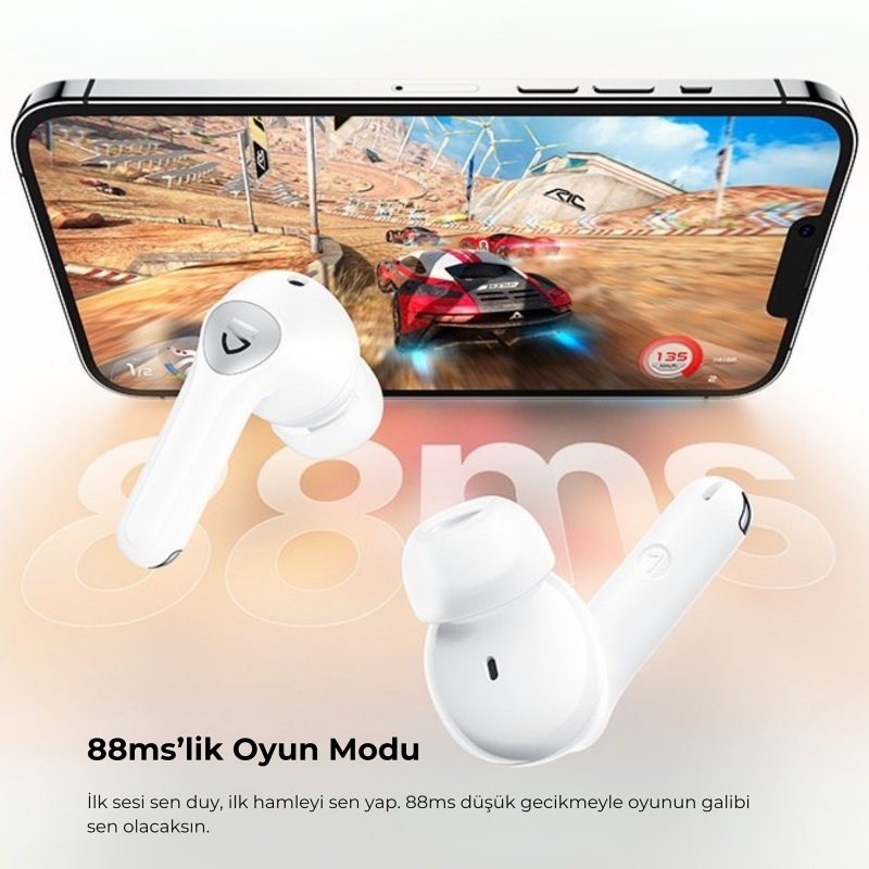 Soundpeats Air4 Pro ANC aptX TWS Kablosuz Bluetooth Kulaklık Beyaz - 11