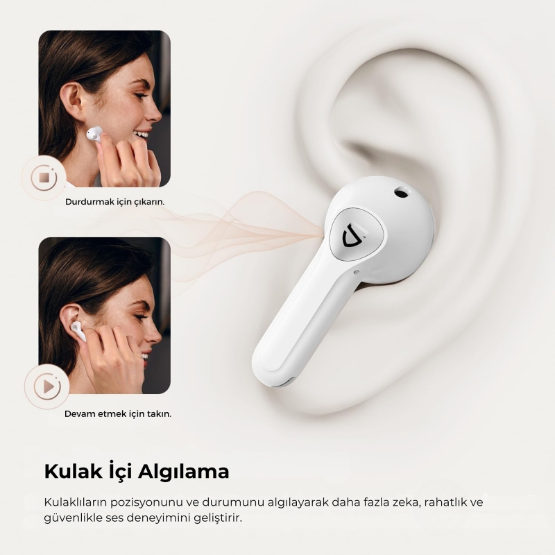 Soundpeats Air4 Pro ANC aptX TWS Kablosuz Bluetooth Kulaklık Beyaz - 2