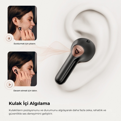 Soundpeats Air4 Pro ANC aptX TWS Kablosuz Bluetooth Kulaklık Siyah - 2