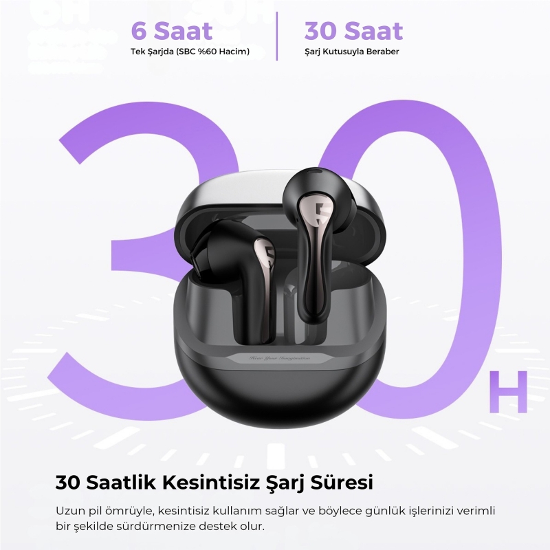 Soundpeats Air5 Hi-Res ANC aptX Kablosuz Bluetooth 5.4 Kulaklık Siyah - 5