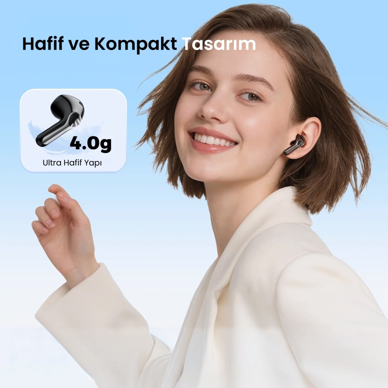 Soundpeats Air6 HS Hi-Res LDAC ENC TWS Kablosuz Bluetooth 6.0 Kulaklık Siyah - 8