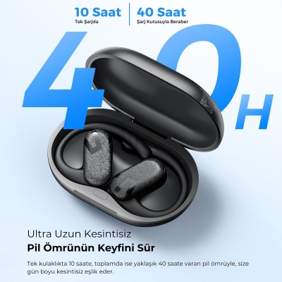 Soundpeats Breezy Open-Ear TWS Bluetooth 5.4 Kablosuz Kulaklık Siyah - 8
