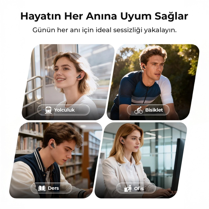 Soundpeats C30 Hybrid ANC Hi-Res LDAC TWS Bluetooth 6.0 Kablosuz Kulak içi Kulaklık Turuncu - 10