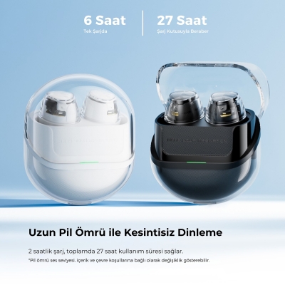 Soundpeats Clear Dot ENC TWS Kablosuz Bluetooth Kulaklık Beyaz - 6