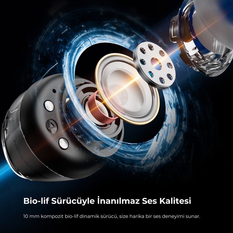 Soundpeats Clear Dot ENC TWS Kablosuz Bluetooth Kulaklık Siyah - 2