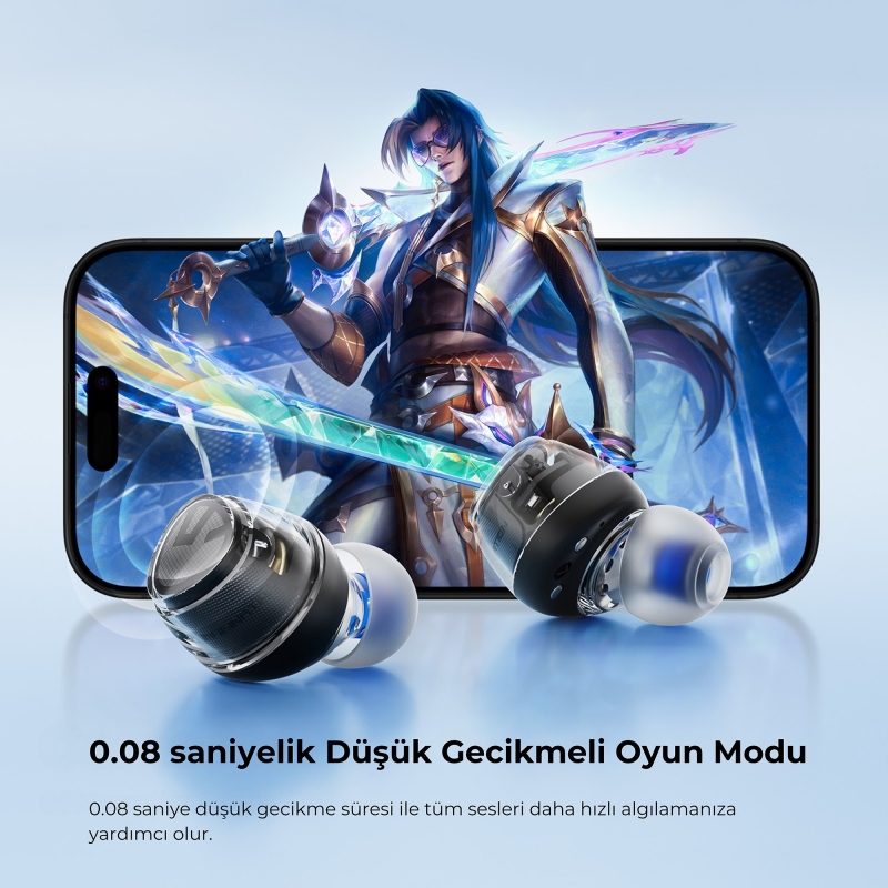 Soundpeats Clear Dot ENC TWS Kablosuz Bluetooth Kulaklık Siyah - 7